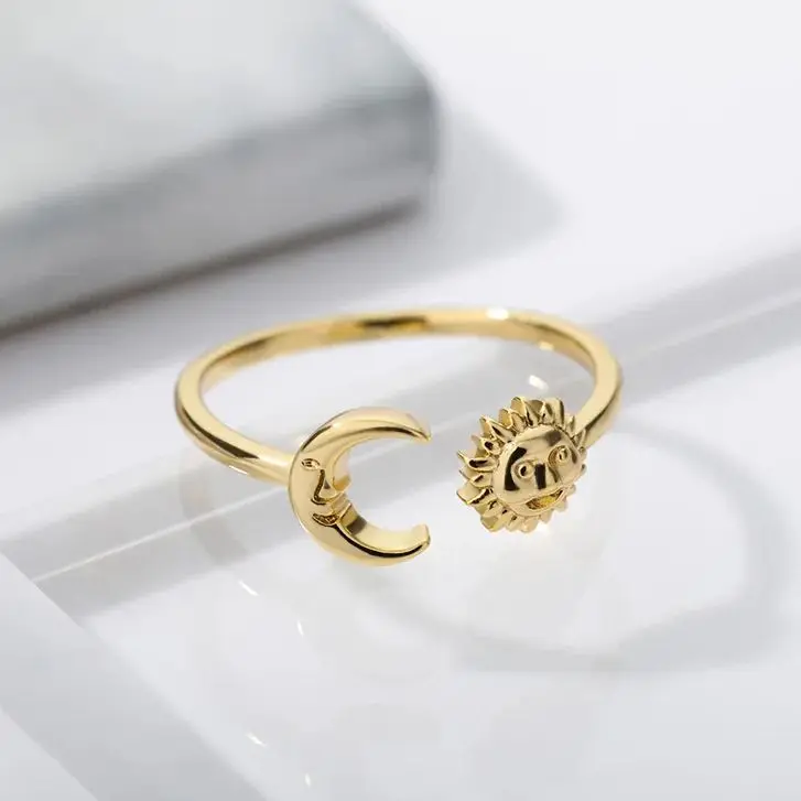 Koreanische neue zarte glänzende Zirkon Monds tern offene verstellbare Ringe für Frauen Micro Pave Femme Fingerring