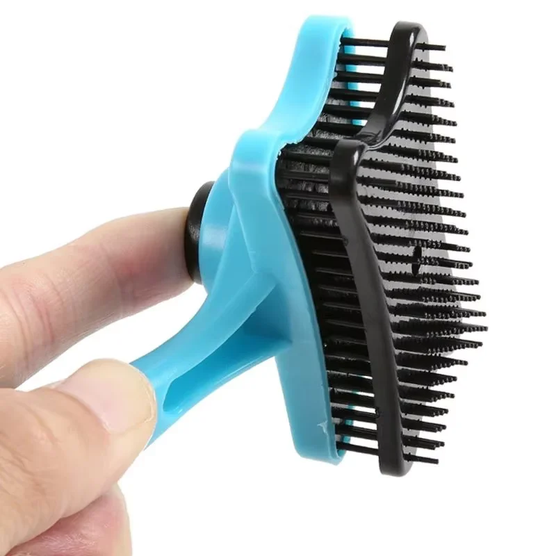 Dog Brush Cat Grooming Brush Self Cleaning Static Free Massage Comb Stable Thicker Bristles Pet Supplies To Remove Loose Fur