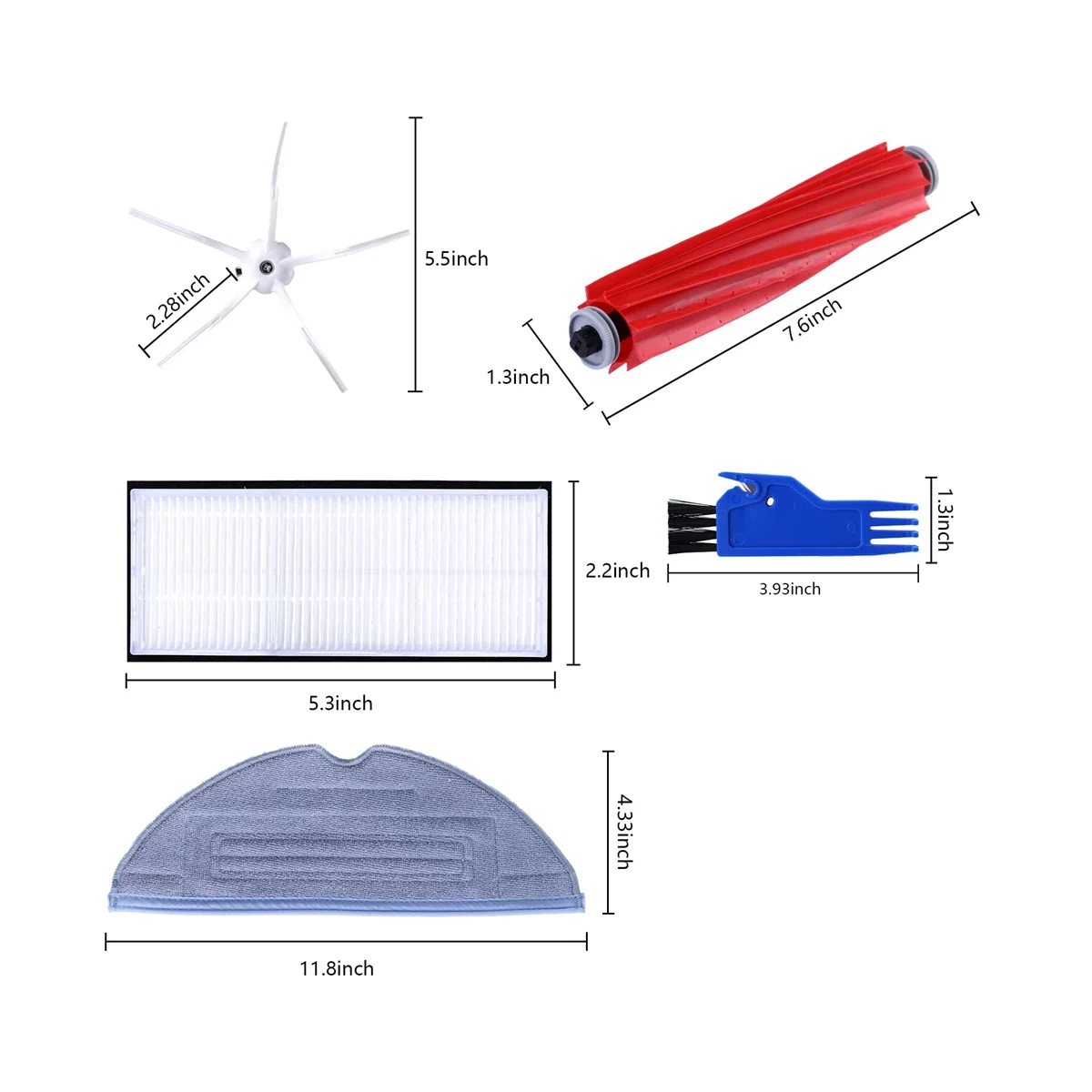 Filtro HEPA de Cepillo Lateral de cepillo principal para accesorios de aspiradora S7 MaxV Ultra T8Plus G10S