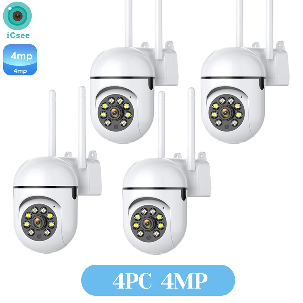 4MP Wifi Camera Buiten 2K HD Beveiliging PTZ IP Camera AI Auto Detect Tracking Indoor Baby Nacht Kleurencamera Surveillance ICSee - afbeelding 1