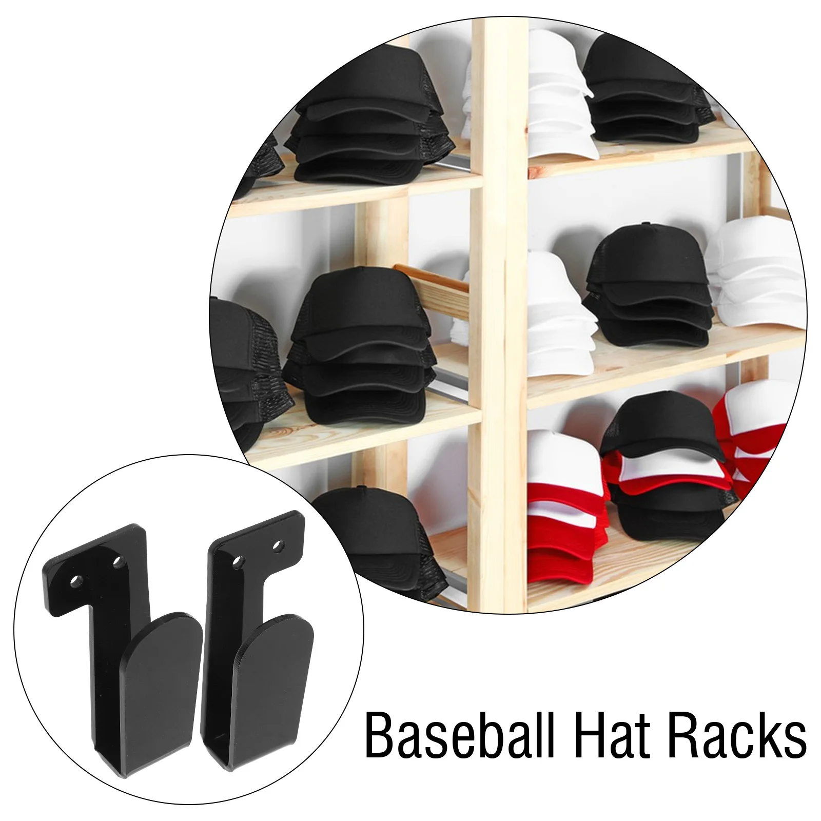 

Baseball Cap Wall Holder Modern Hat Storage Rack For Organizing Caps Display Saving Space, Wall Mount Hat Organizer