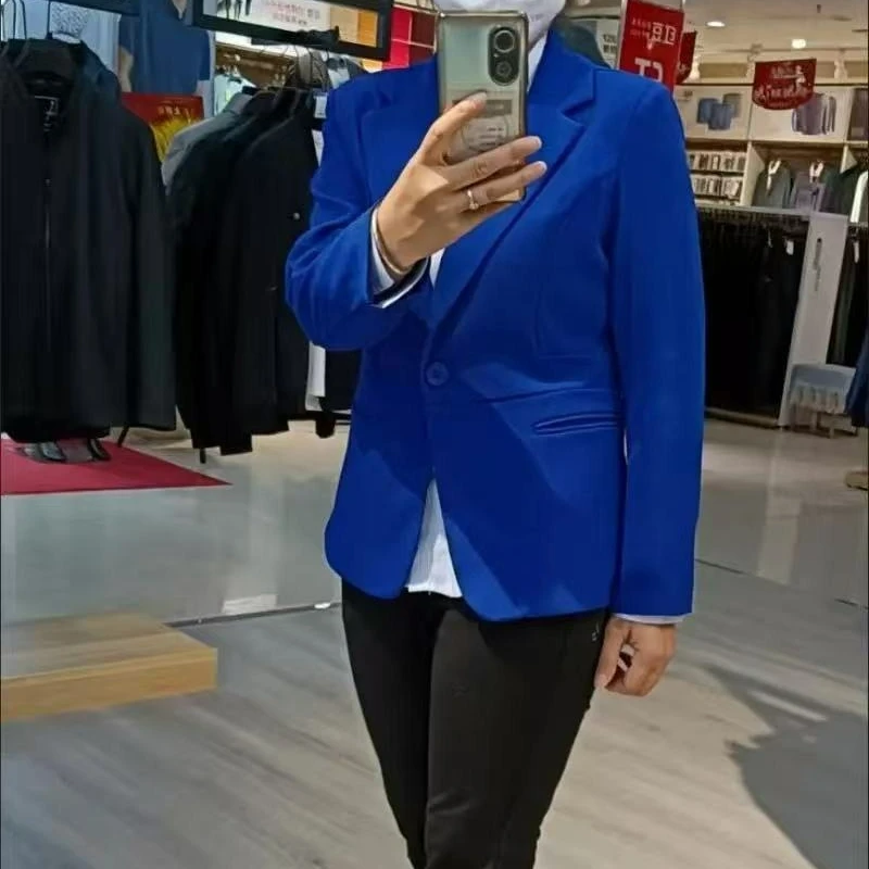 

New Spring Autumn Casual All-Matching Long Sleeve Fashion Casual Jacket Female Blazer Woman One Button Suit Coat Women Blazers