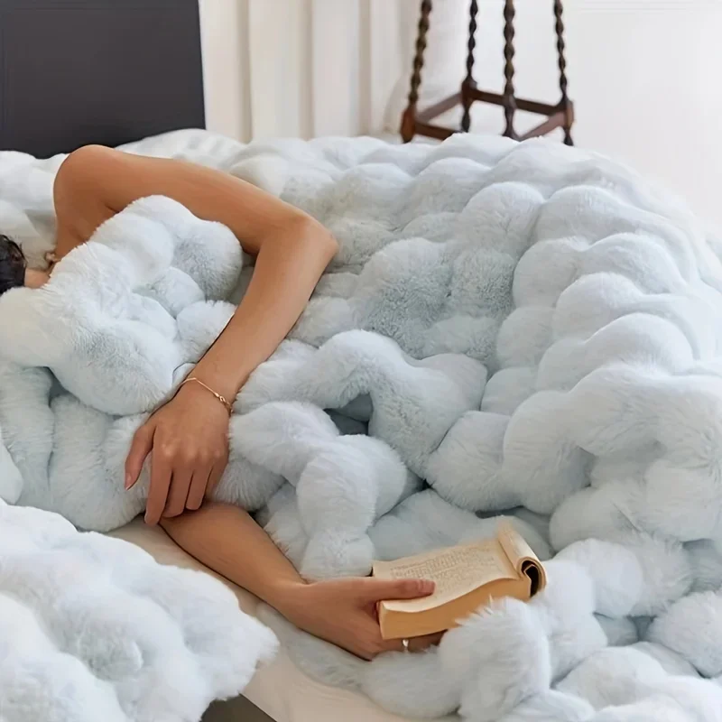 All-Season Plush Blanket - Double-Layer Luxury, Machine Washable. Perfect Soft Throw for Bed & Couch. Ideal Gift. Shop Now!