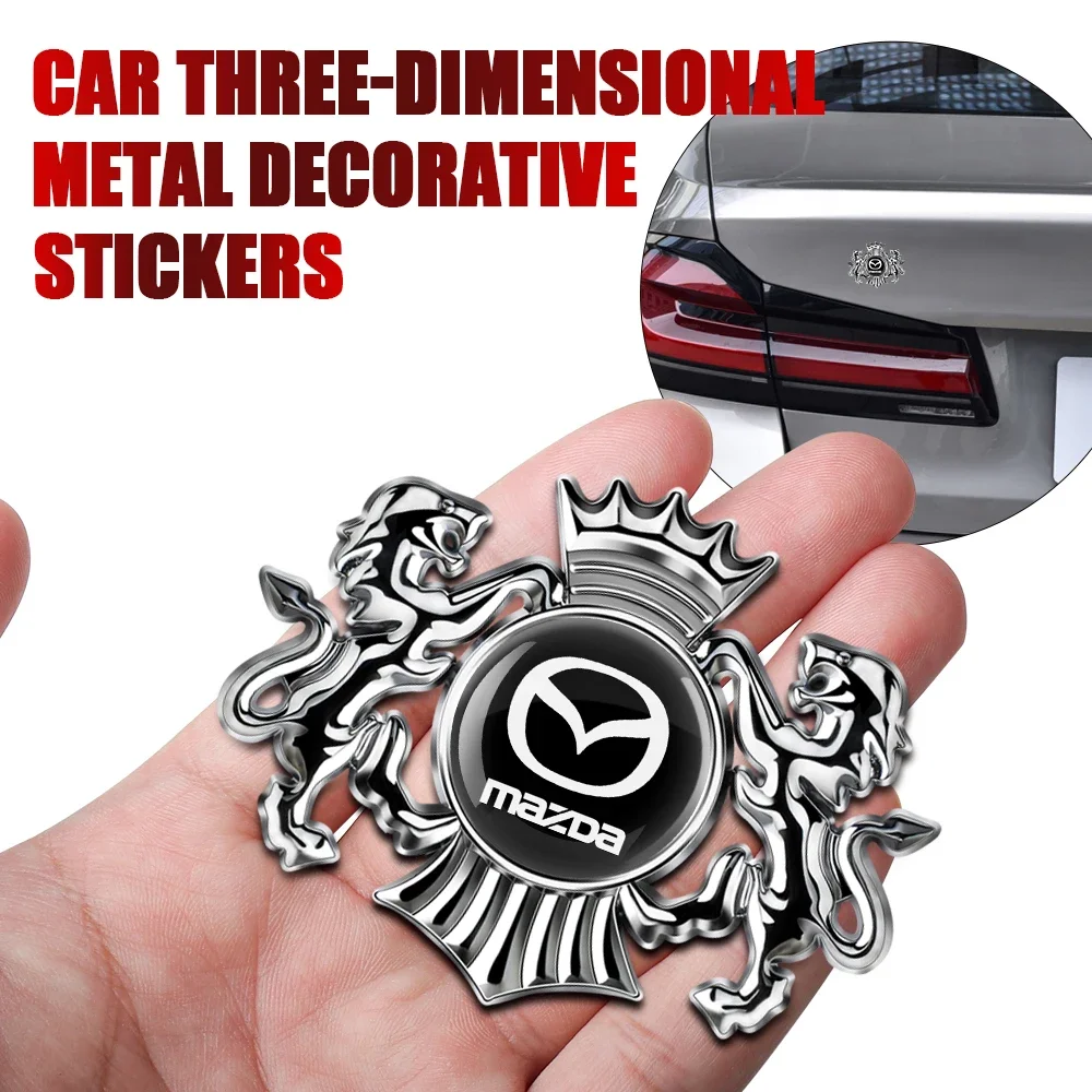 

3D Lion Crown Metal Badge Sticker for Mazda Speed MS RX8 6 3 2 Axela CX5 CX30 CX4 CX9 CX7 5 Car Accessories