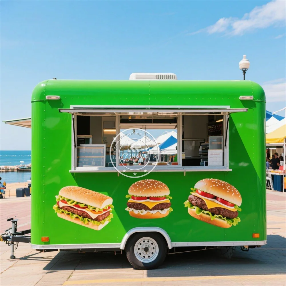 

Concession Food Trailer Hot Dog Ice Cream Cart Mobile Catering Truck With Full Kitchen Equipment Food Truck For Sale