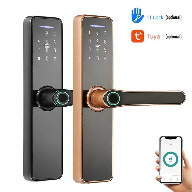 

Tuya Wifi Smart Fingerprint Gate Lock Door Lock with Code IC Card APP Remote Unlock Digital Electronic Lock Caja Fuerte Tranca