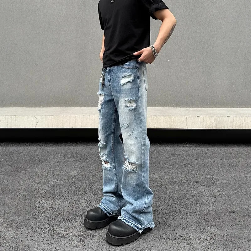 Light blue distressed high quality