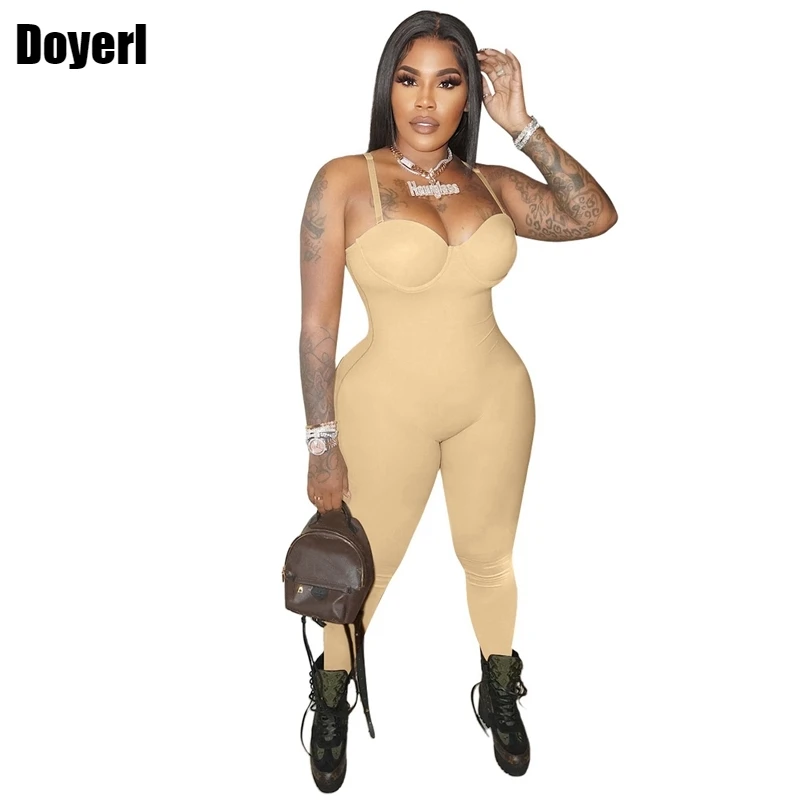 

Basic Sexy Bodycon Jumpsuit for Women Clubwear Summer Club Outfits Sporty Casual Fitness Rompers Active Wear Streetwear Overalls