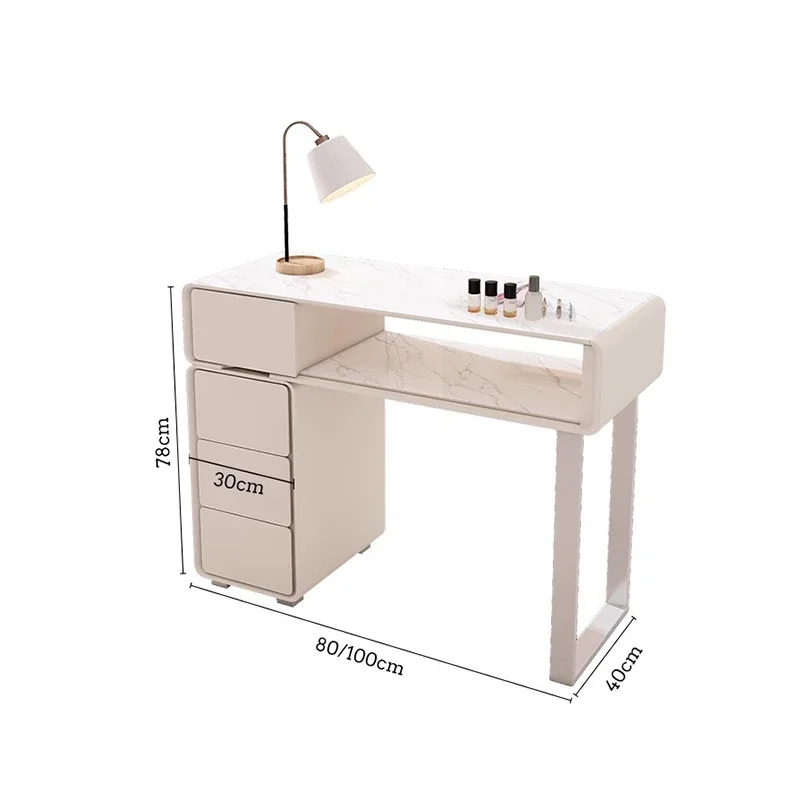 Modern Nordic Nail Desk Trendy Aesthetic Practical Durable Nail Desk Chic Premium Mesa Manicure Profissional Salon Furniture