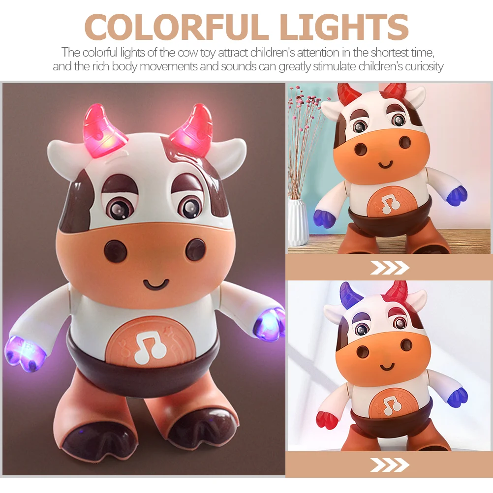 Electric Dancing Cow Crawling Toys Swinging Calf Plaything Kids Walking Animal Music Child