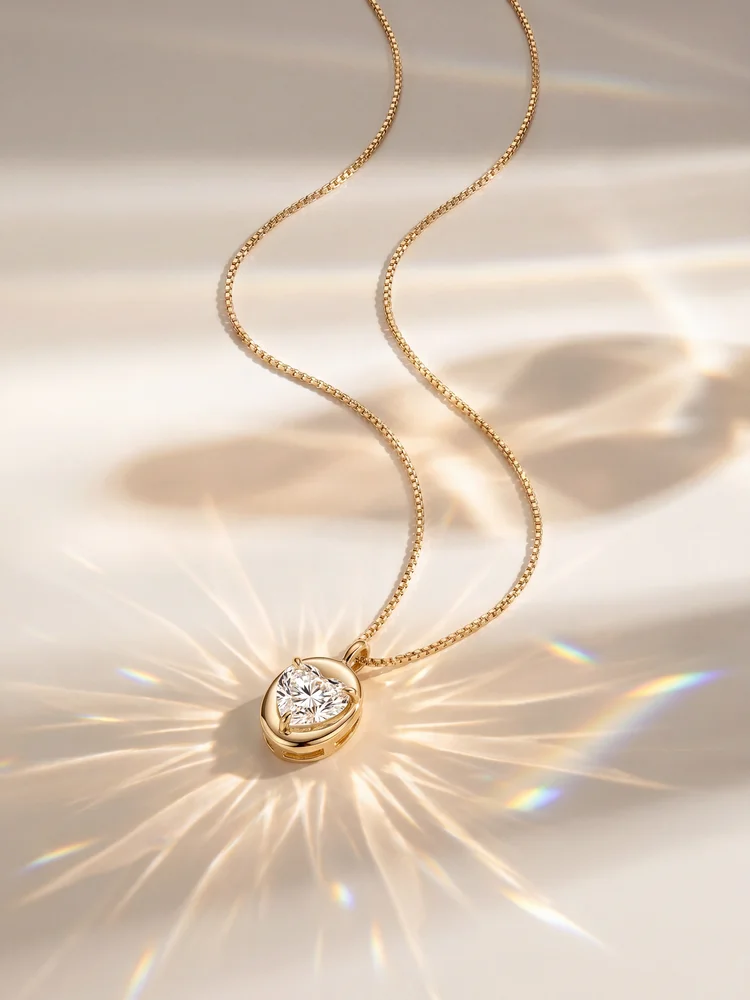 925 Sterling Silver Round Surround Love Heart Zircon Necklace for Women Daily Wear Anniversary High Quality Fine Jewelry