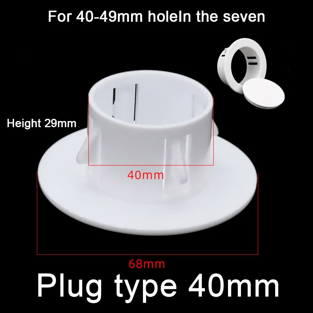 Oddzielny otwór ścienny ozdobne otwory ochronne dekoracyjne nasadka PP plastik wtyczka 40/50/60/70/80/100mm skrzynka przyłączowa osłona wylotu
