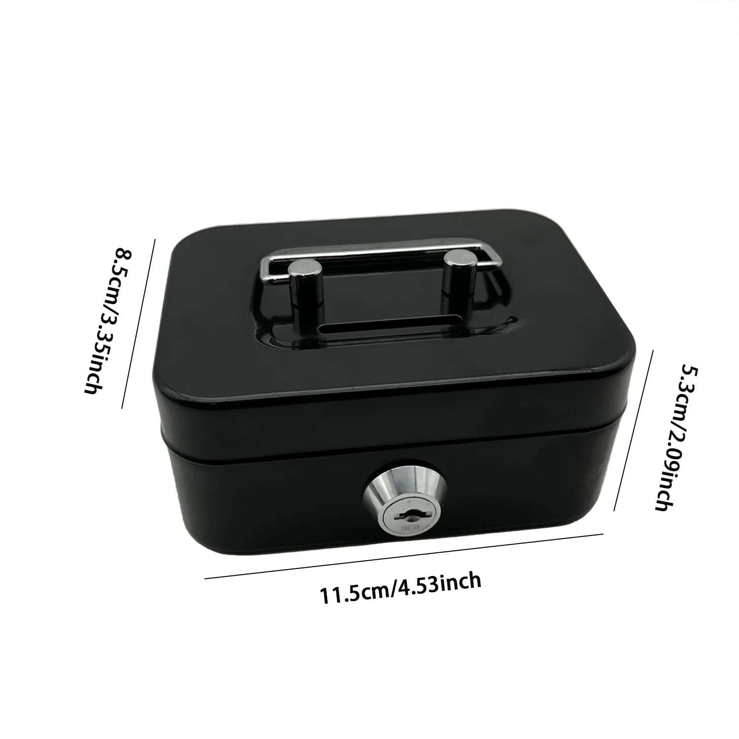 Portable Locking Money Box, Creative Storage Box with Key, Small Cash Organizer, Handy Carry Handle Design