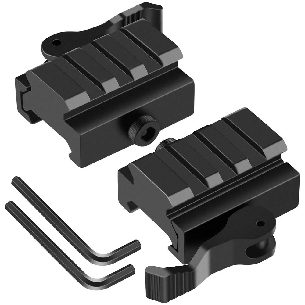 Support élévateur Picatinny à dégagement rapide, 3/5 emplacements, support élévateur Picatinny à profil bas pour lunettes et optique à points rouges