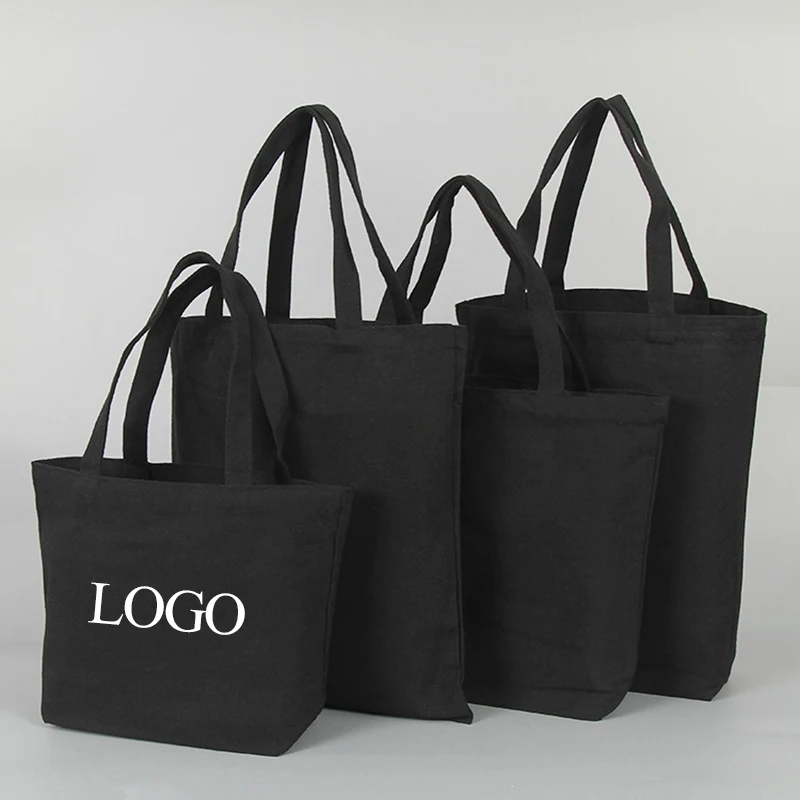 Custom , Wholesale Custom Printed Logo 6OZ 8OZ 12OZ 16OZ 20OZ Cotton Canvas Cheap Eco-friendly Reusable Plain Shopping Tote Bag