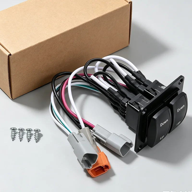10222211D Double Rocker Trim Tab Switch Kit For 12 Volt single actuator trim tab systems