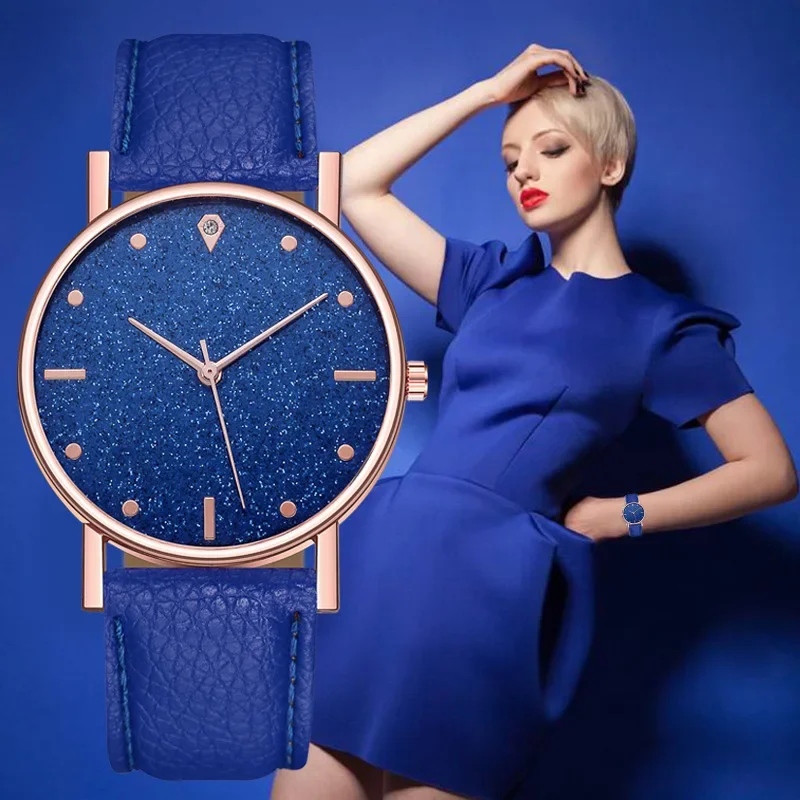 Luxury Starry Sky Quartz Watch Women Wristwatch Round Dials Dress Clock Orologio Da Donna Quartz Watches Casual Montre Femme