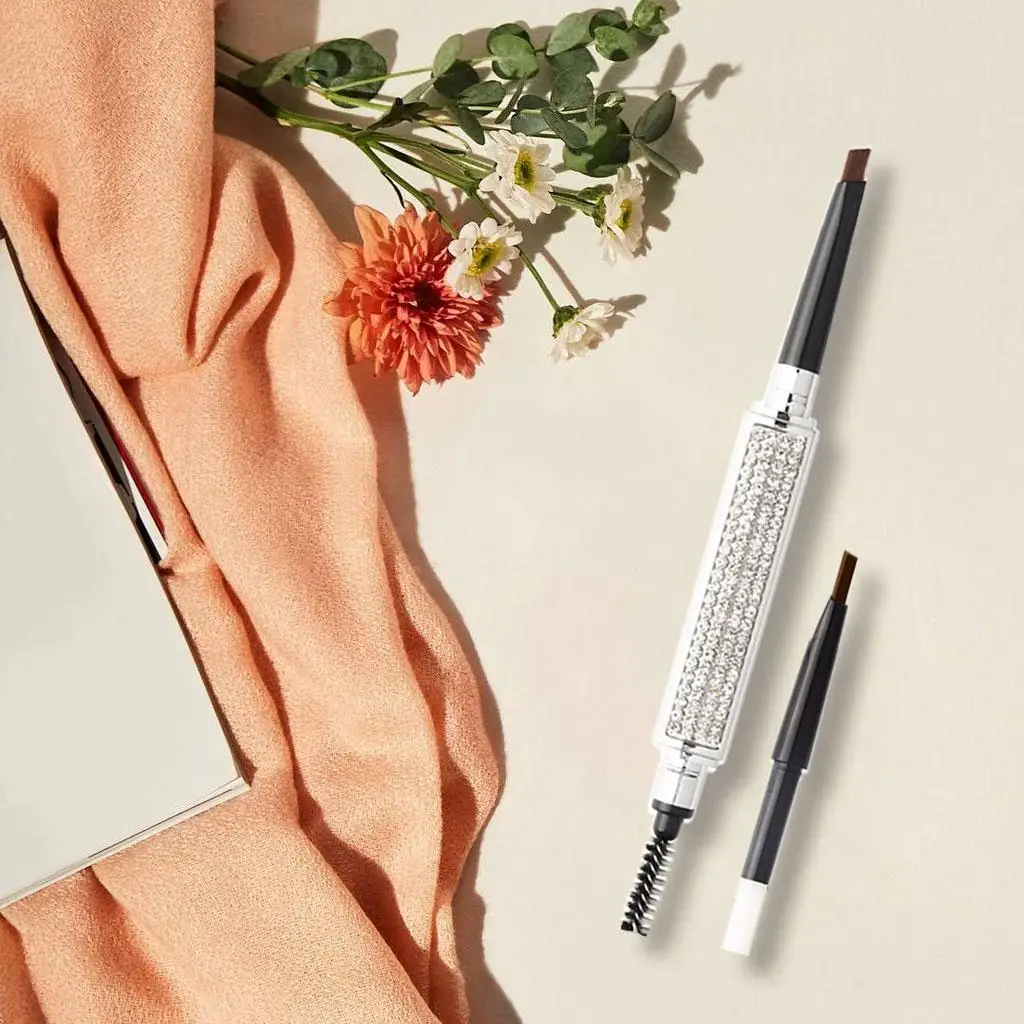 Juego de lápices de cejas, Kit de brochas de maquillaje de ojos impermeables de doble punta, herramientas de modelado de relleno de larga duración para principiantes