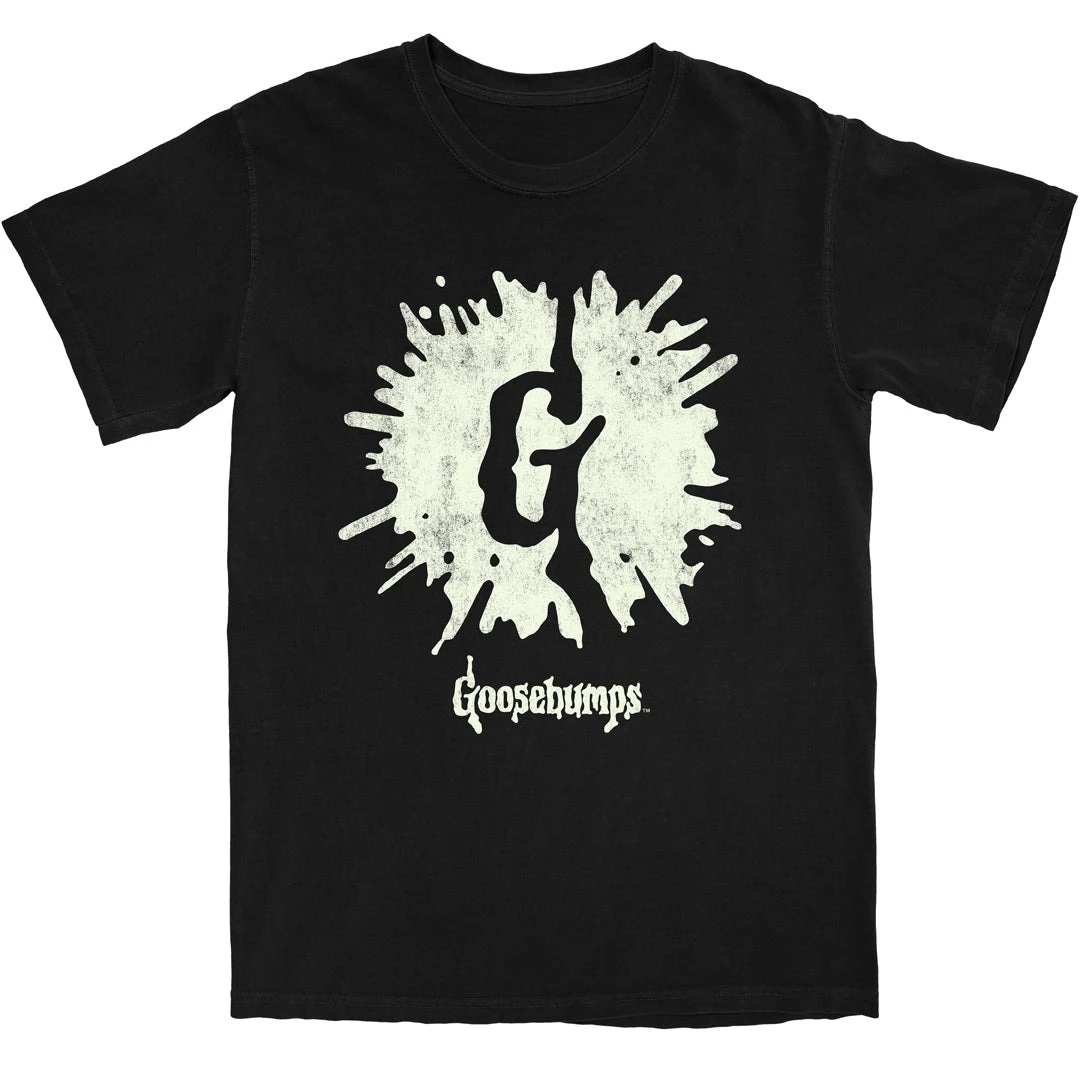Goosebumps Classic G Logo Slime Graphic T Shirt 90s Kids Horror Book Series Streetwear Cotton Oversized Tee for Retro Fans