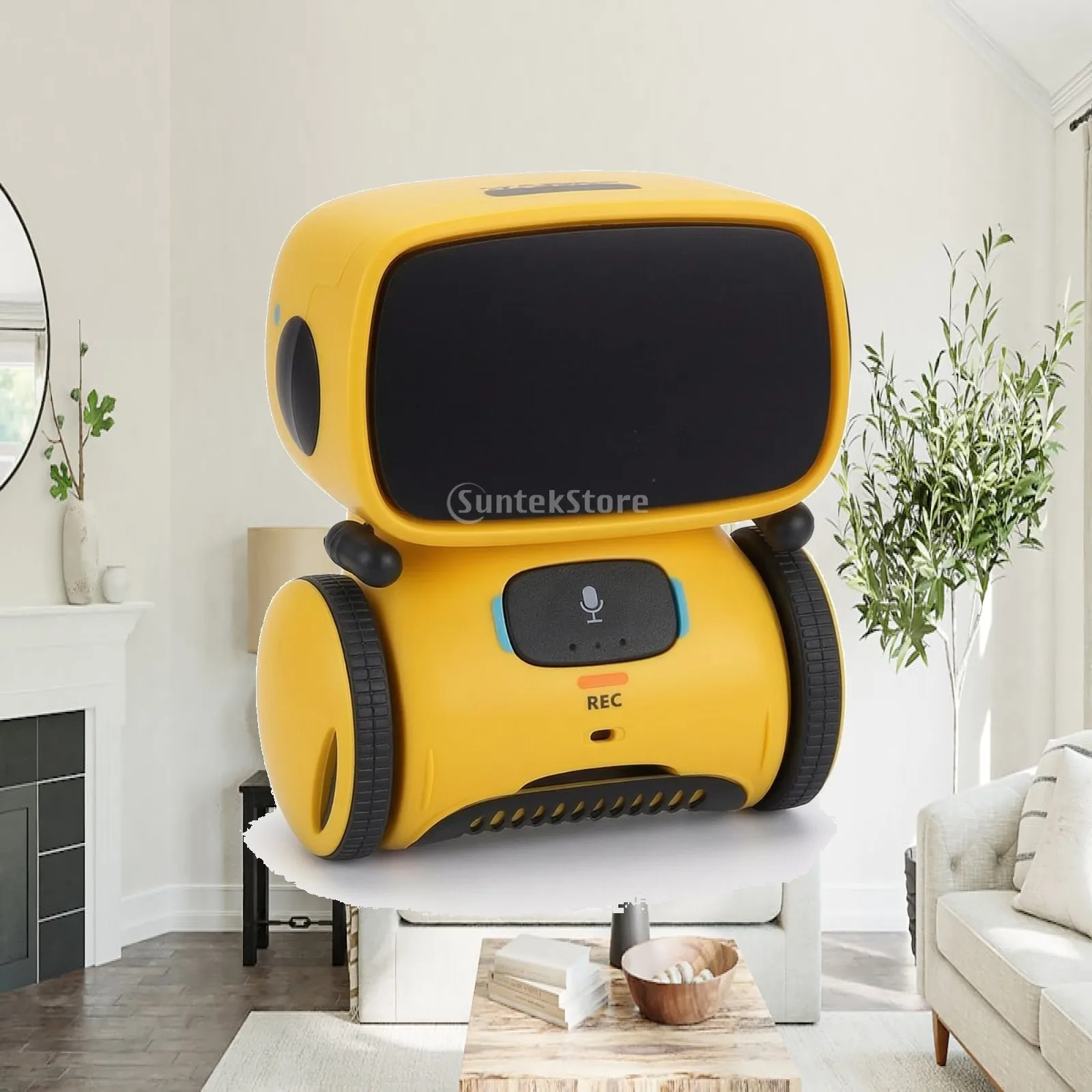 Early Education Robot Sturdy Interactive Toy Robot Safe Smooth for Toddlers, Playroom, Reading Corner