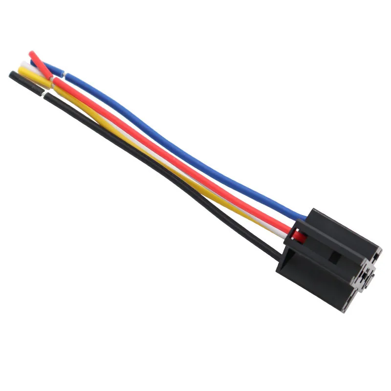 1 szt. 4-pinowy 5-pinowy przekaźnik podstawa montażowa uchwyt gniazda 12V 40A długość linii 12cm