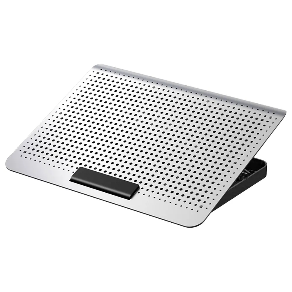 

Laptop Cooler Aluminum Alloy Pad Portable Foldable Stand Adjustable Height Gaming Office Powerful Fan Silent Dual USB Multiple
