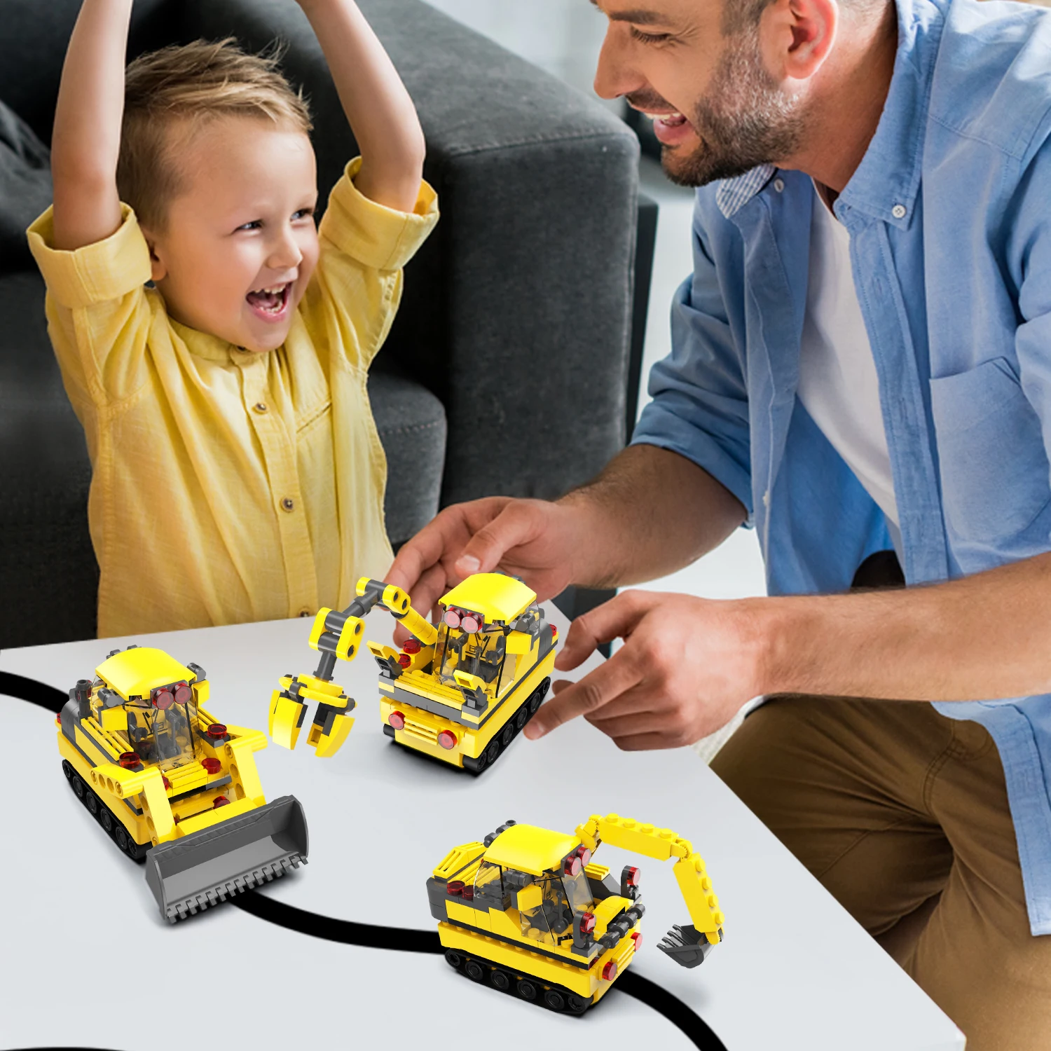 Line Inductive Pen Car Creative Toy DIY Building Blocks Christmas Gift (Pen Appearance Color Random)