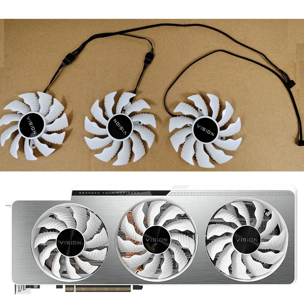 New87/82mm 4pin T129215SU GIGABYTE RTX3070ti GPU Fan For RTX3070ti 3080 3080ti 3090 VISION OC Graphics Card Replacement Fan