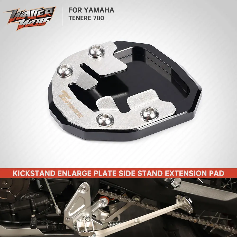 

Motorcycle Kickstand Extension Plate Stand For YAMAHA Tenere 700 T7 XTZ700 XTZ07 2019-2026 Side Stand Enlarge Holder Pad Support