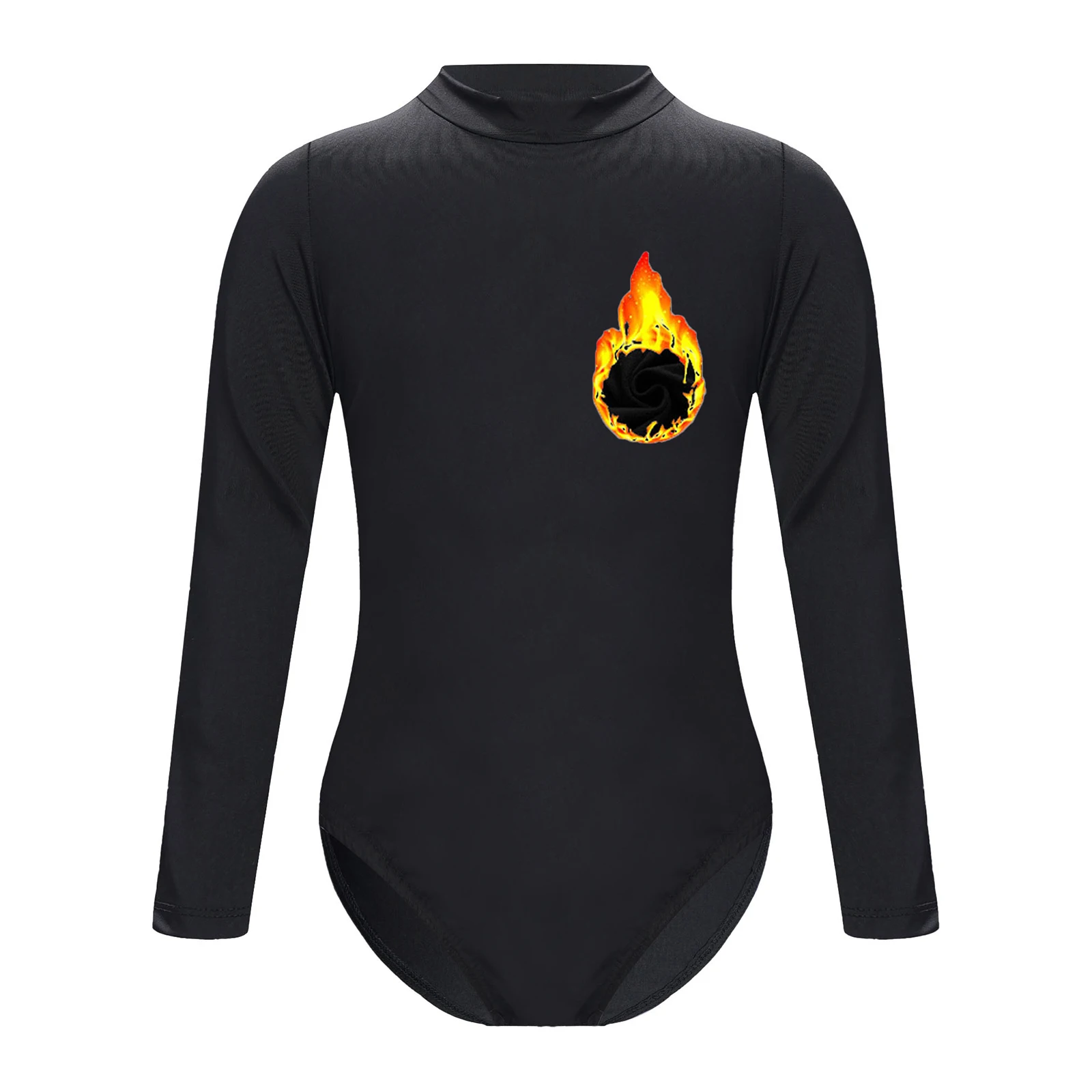 Girls Ballet Dance Gymnastics Leotard Fleece Lined Thermal Underwear Top Dancewear Figure Skating Training Costume Yoga Bodysuit