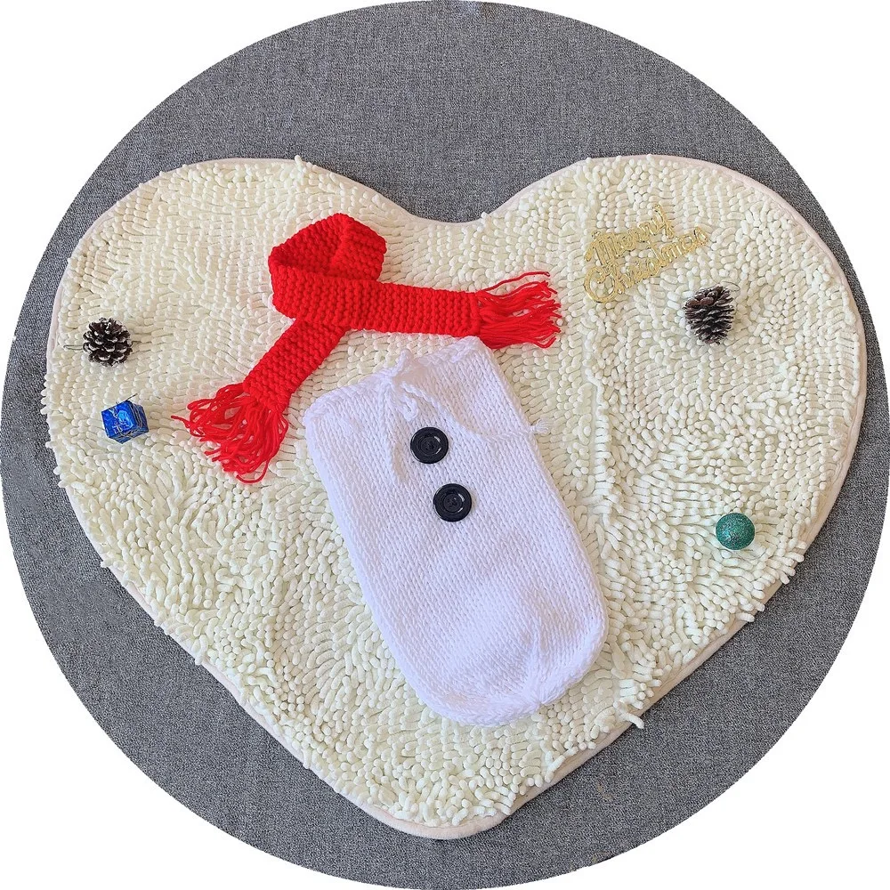 Newborn Full-Month Baby Photography Outfit, Twin Baby Photo Sleeping Bag, Christmas Theme Snowman Costume Set