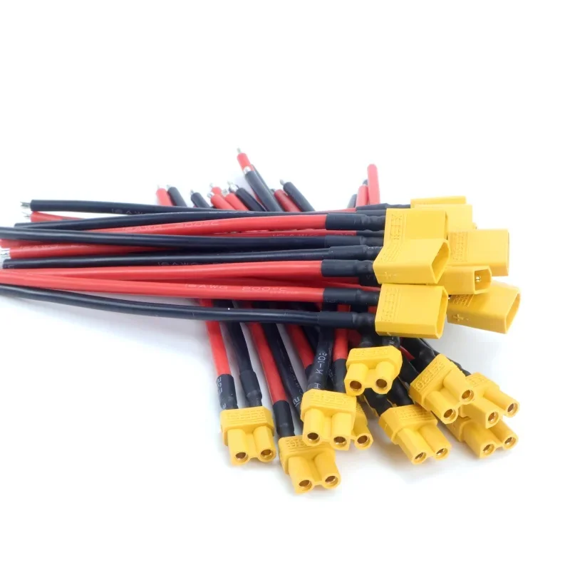 5/10 أزواج من المقابس XT30 للذكور والإناث مع كابل معلب 100 مم 16AWG لبطارية RC ذات الجناح الثابت، وبطارية ليبو، وشاحن طائرة بدون طيار FPV