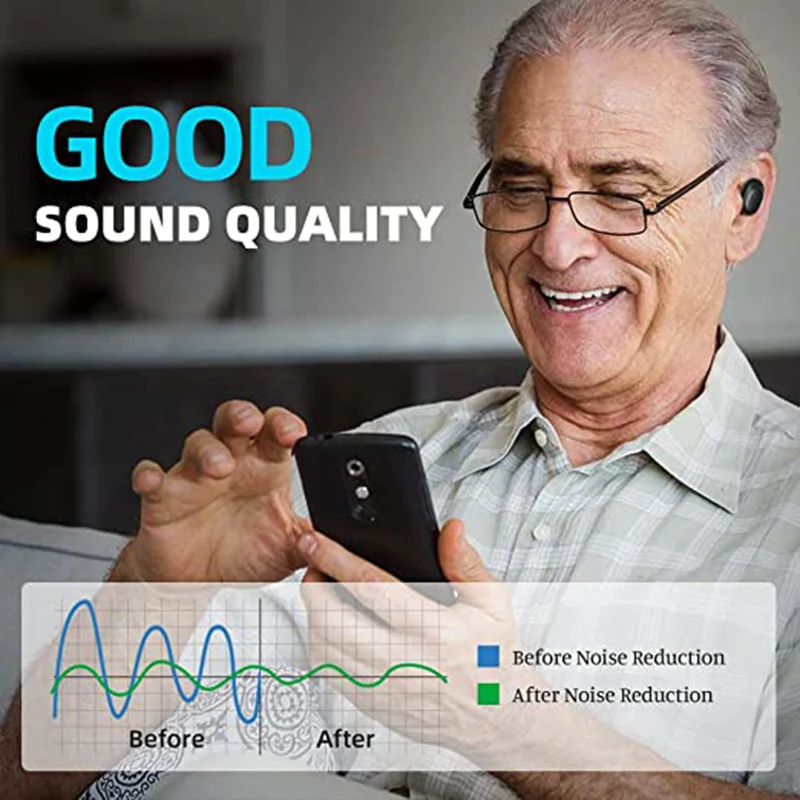 Adults Hearing Amplifier For Severe Hearing Loss Super Long Battery Life Rechargeable Hearing Aid For Seniors With LCD Display