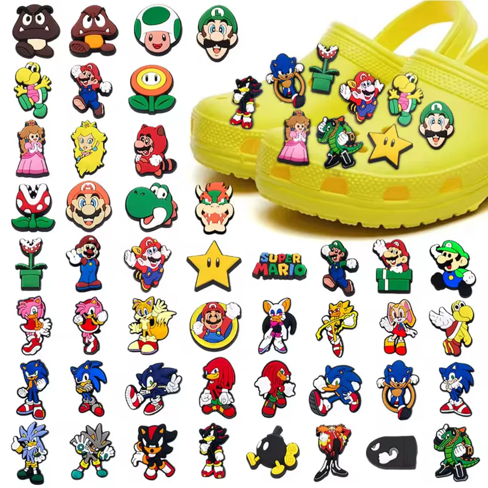 20/25 MINISO Cartoon Animal Shoe Charms DIY Game series Shoes Decoration Accessories Clog Sandal Buckle Kids Party Gifts