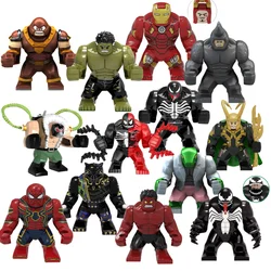 Bloques de construcción de Disney para niños, Mini modelo de figuras, Big Goblin, Spiderman, Iron Man, Venom, Capitán, Hawk, Deadpool, Armor Technic, City Gift Toys