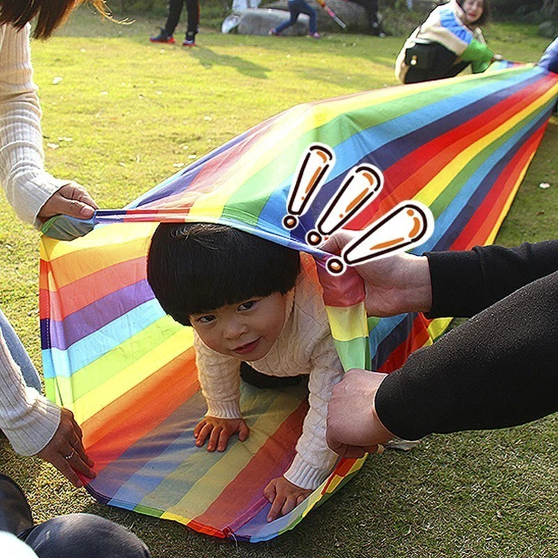 Rainbow Sensory Play Tunnel giochi ad ostacoli per bambini per divertimento all'aperto attività per l'asilo Juguetes Deportivos Para nisenos