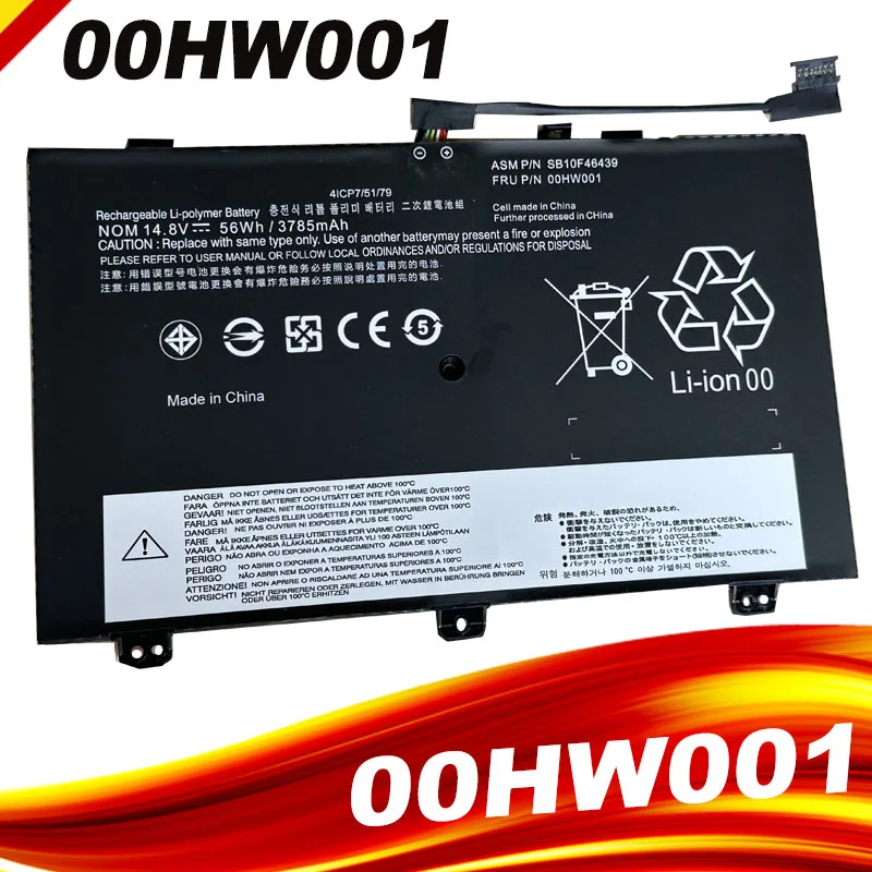 

00HW000 00HW001 56Wh Battery for Lenovo ThinkPad S3 Yoga 14 SB10F46438