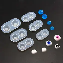 Molde de silicona con forma de espejo para ojos de muñeca, molde de fundición de resina epoxi UV, herramientas de fabricación de joyas, manualidades hechas a mano