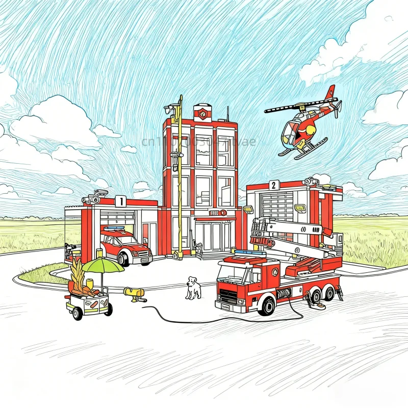 

900 + шт. пожарная станция вертолет грузовик гараж пожарный дом набор строительных блоков кирпичи модель Рождественский подарок на день рождения