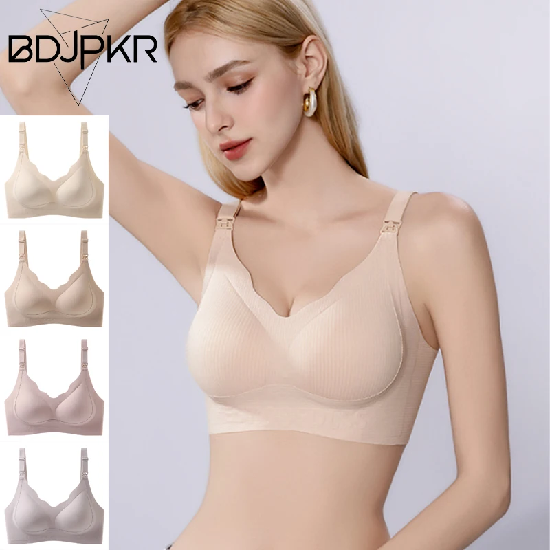 

Pregnant Women's Breathable Plus Size Bra, Comfortable And Soft, Suitable For Breastfeeding And Gathering, AMF6617