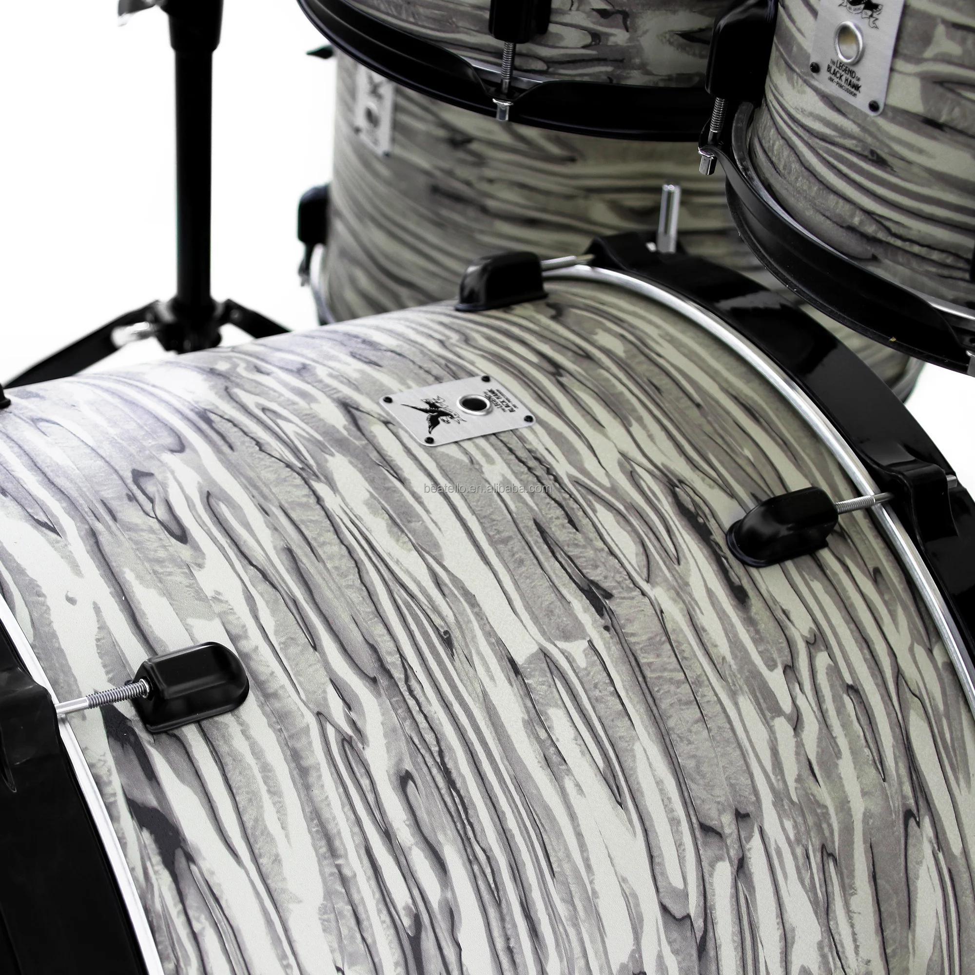 Acoustic Jazz 5 Drum Musical Percussion Instrument Basswood Drum Set Full Sizes Drum Kits With 4 Pcs Set Cymbal For Beginners