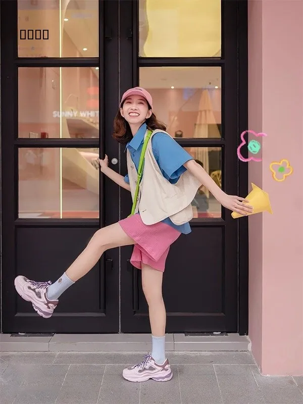 

Faionable Casual Women's ort Svel Vest Top Layering Open Cardigan Sle Pure Color Versatile Single Button Summer O...