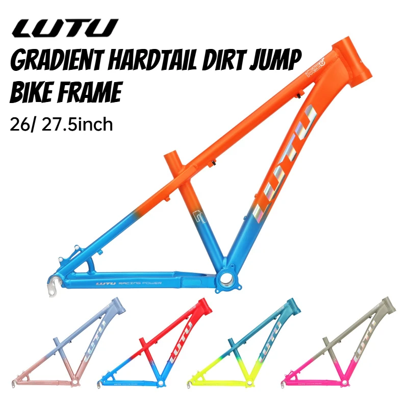 LUTU AM Hardtail Mountainbike-Rahmen 26/27,5 Zoll Aluminiumlegierung Dirt Jump Enduro Trail Schnellspanner Scheibenbremsen-Rahmen