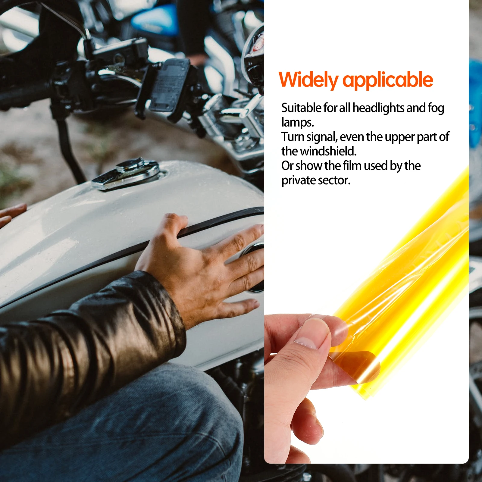 

30x120cm Car Headlight Tint Film Yellow Durable Vinyl Waterproof Elastic Three Layer Self Adhesive No Residue Suitable All Lamps