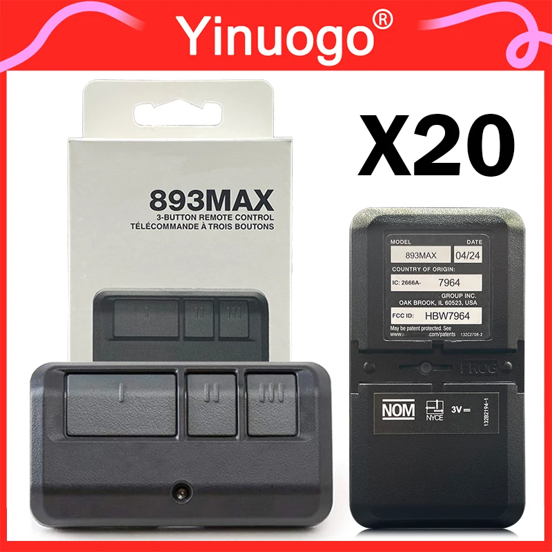 

20 шт. 893MAX 890MAX 893MAX-LMK 895MAX Устройство открывания гаражных ворот