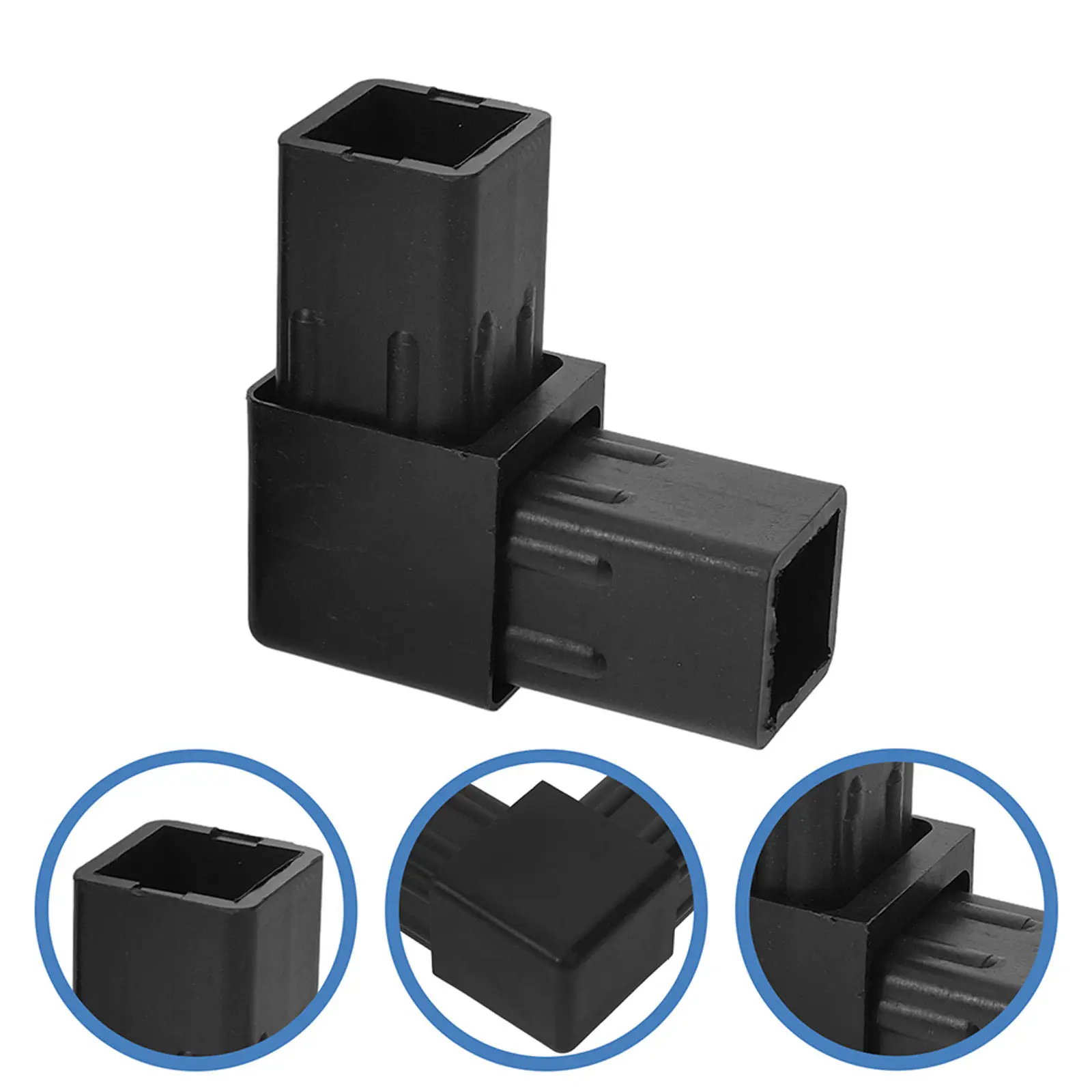 20pcs Plastic Tube Connectors 20x20mm 2-Way Corner Joint Fence Tubing Adapter Tubing Air Conditioner Bracket Connector