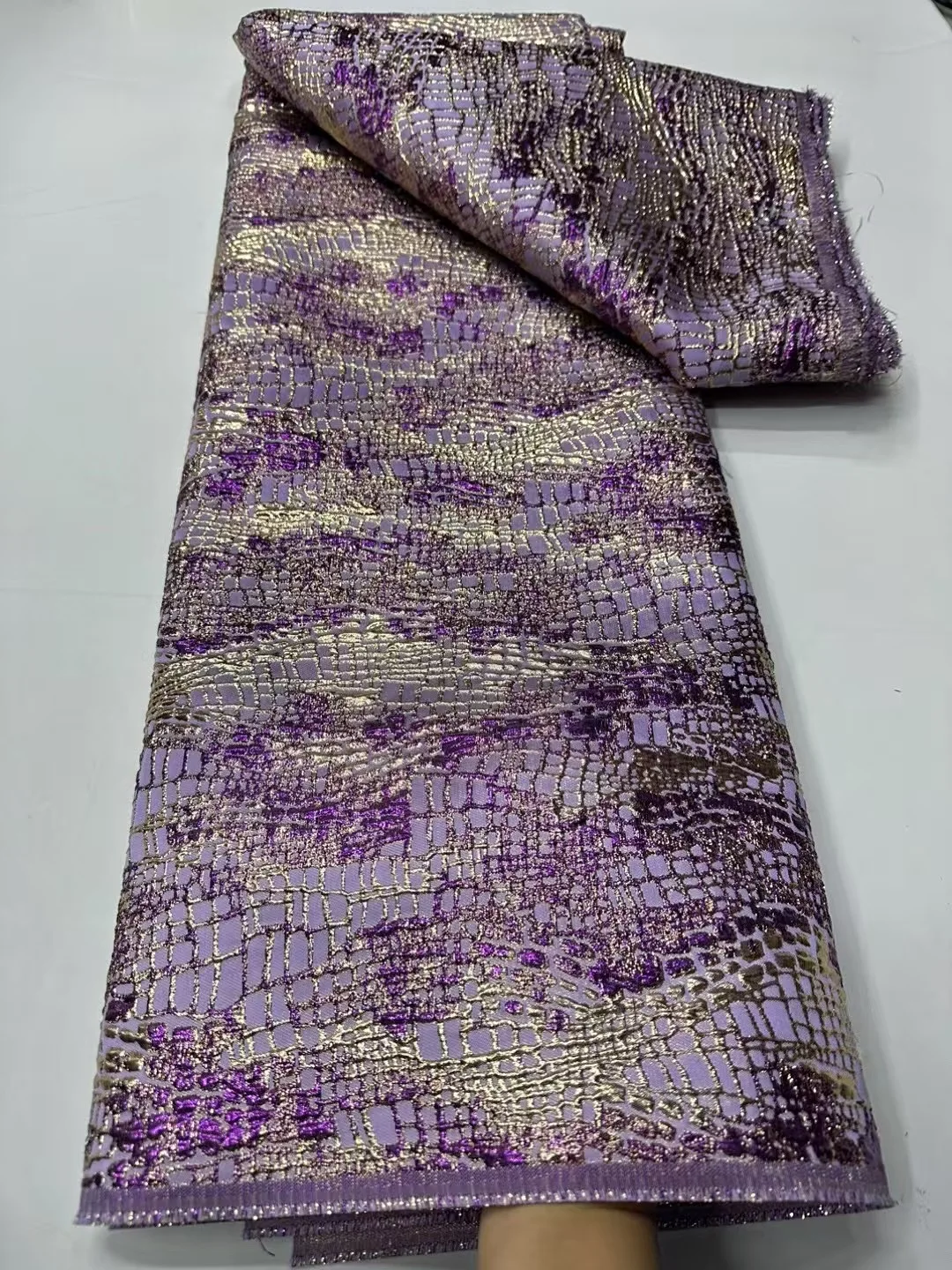 

French African Brocade Lace Fabric Latest Nigerian Jacquard Lace Damask Lace Fabric Sew Luxury Party Dresse for Women VCW6299