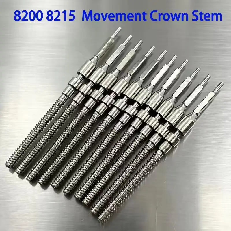 20pcs/lot 8200 8215 Movement Crown Shaft Winding Stem Fit 8200 8215 Movements Steel Movement Crown Replacement Part