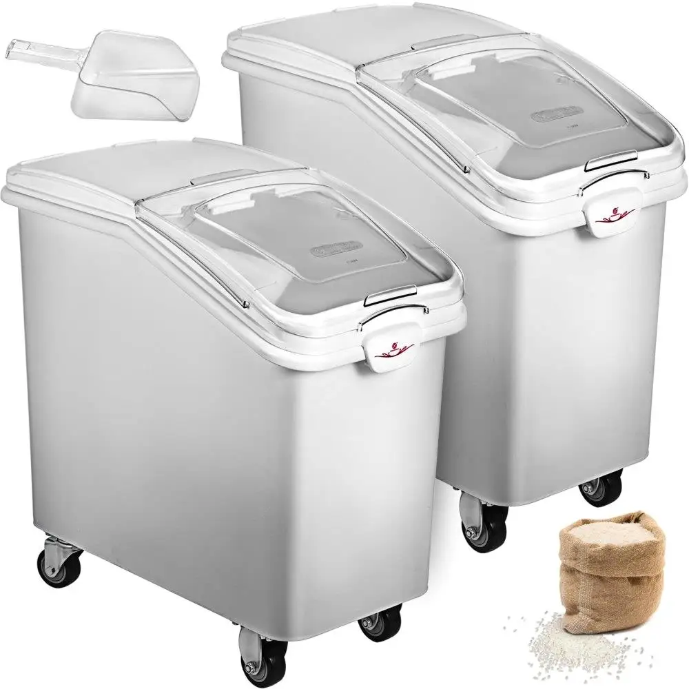 

Restaurant Safe Storage Bins 21 Gallon with Casters