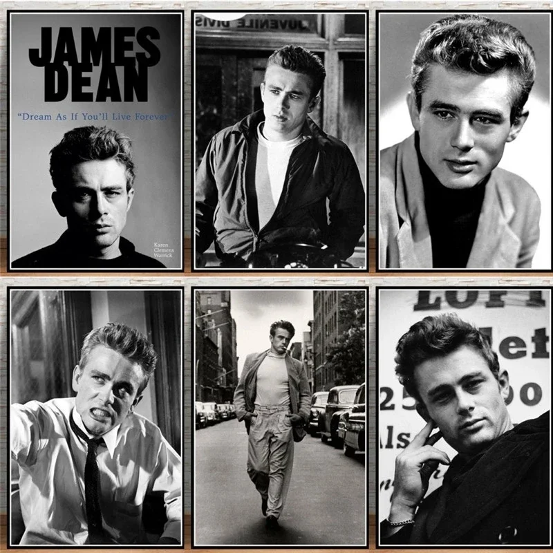 Scandinavian Minimalist Wall Art James Dean Movie Actor HD Canvas Painting Poster Print Home Bedroom Living Room Decoration